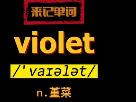 violet是什么意思 怎么读 #背单词