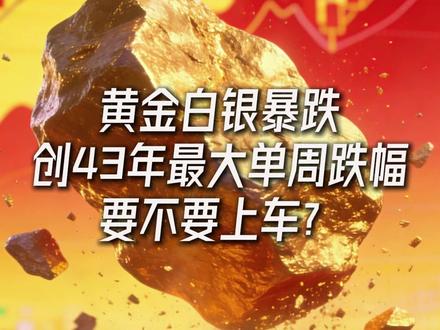 黄金白银暴跌 创43年最大单周跌幅,要不要上车? #财经 #黄金 #白银 #股票 #美联储