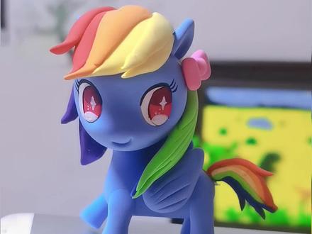 #原创手作#这也太可爱了吧#超轻粘土手工 #小马宝莉云宝 好看也好做的小蓝马