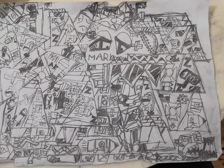 这个坦克是最厉害的超级BOSS“甲胄堡垒MARK10000”@比利坦克动画 #科幻画 #线描 #黑白装饰画 #线描画 #比利坦克 #比利坦克动画