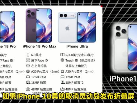 iPhone18要取消灵动岛发布折叠屏?不可能!发布会见分晓 #iPhone#苹果手机 #苹果发布会#iphone18#苹果