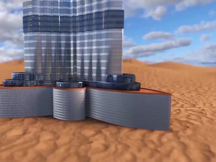 哈利法塔地基背后的疯狂工程 #科普 #动画 #工程 #三维建模 #科技