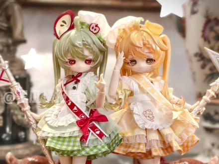 就这个双子萌!月光童话圣诞主题双子吊卡今晚上线! #月光童话物语 #bjd #bjd盲盒 #娃圈 #圣诞