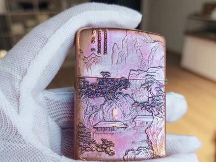 盘紫铜一定要先抛光,再清洗干净封釉,套上手套包着塑料袋盘个半小时就出彩了#佐罗打火机 #源头工厂 #男人的玩具 #潮流玩具 #好物推荐🔥