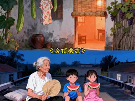 还记得那个夏天的夏夜,可是再也回不去了#乡村生活 #怀念小时候