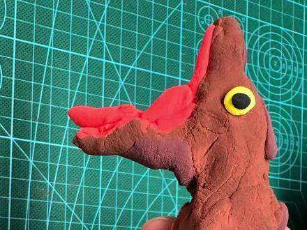 #手工 #霸王龙猫 #小朋友都爱看 #粘土手工教程 霸王龙粘土教程