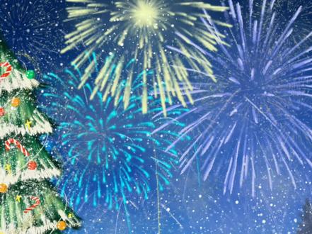 是你喜欢的圣诞氛围吗#圣诞节 #圣诞树绘画 #圣诞节绘画 #烟花 #圣诞奇幻之夜 素材参考@小眼睛柏旭(有课)