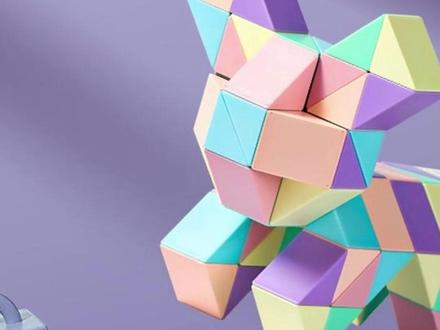 挑战魔尺的二百种玩法,第十种,24段魔尺变宝盒,解说慢教程来啦,收藏起来慢慢学! #益智玩具 #动手动脑 #百变魔尺