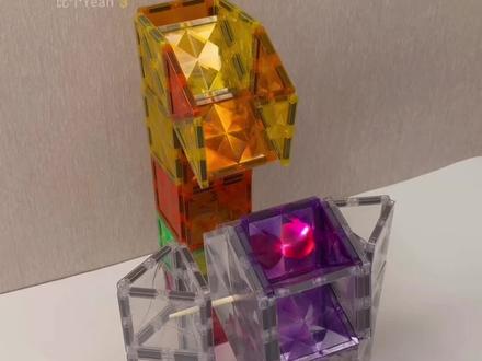 超好玩的磁力片拼搭教程,滚球小风车,赶紧学起来啦 #磁力片创意拼搭 #儿童玩具 #儿童新年礼物 #亲子时光 ##磁力片