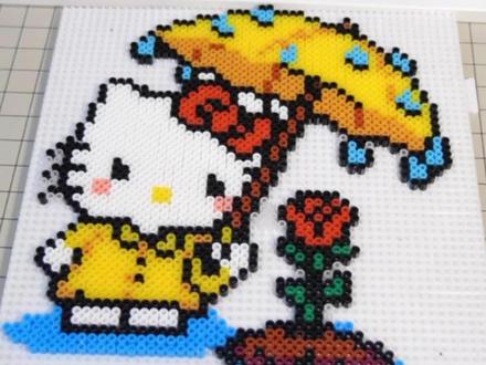 沉浸式拼可爱Hello Kitty拼豆挂件 看如何用彩色拼豆一步步拼成超萌Hello Kitty挂件,超解压!#拼豆 #拼豆豆 #拼豆图纸 #拼豆教程 #益智玩具