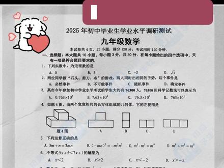 江门推荐生冲刺必备练手题目 江门、新会、台山、鹤山一模真题 #江门一模 #2026中考 #初三复习 #推荐生