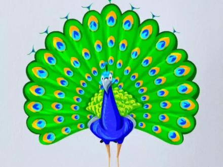 好漂亮的孔雀呢#创作灵感 #dou上热门 #简笔画