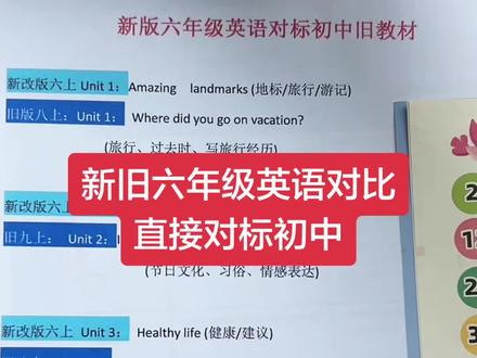 新旧版六年级英语大对比,这个暑假好好预习#新版六年级英语 #五升六 #五升六暑假