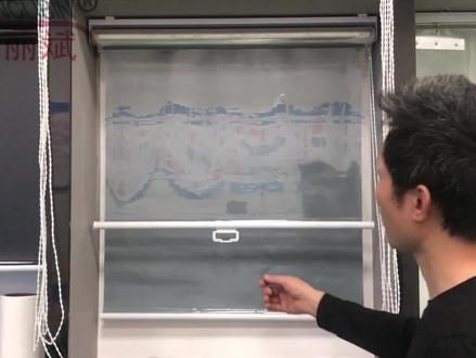 自动上升回弹卷帘窗帘透明挡风手动升降卷拉式阳台户外弹簧伸缩帘 #防风卷帘 #智能门窗 #透明卷帘