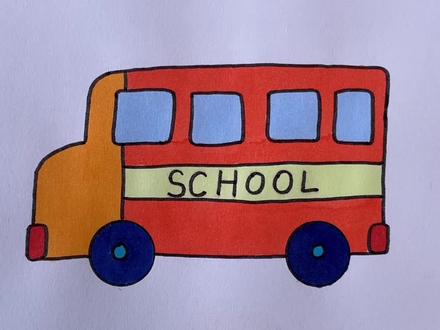 儿童简笔画教程——校车🚌#儿童简笔画大全 #校车