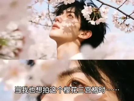 樱花树下的约定 等风也等你#豆包ai #豆包出大片有两把刷子 #樱花树下的约定 #豆包p图 #三宫格 最美樱花三宫格豆包ai口令和教程来啦