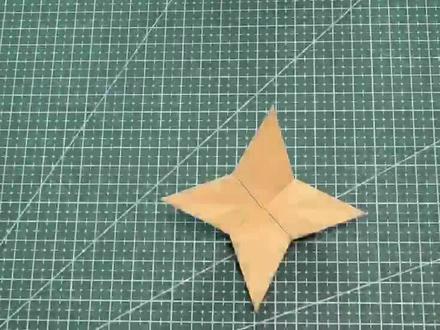 手工折纸 有浮雕效果、装饰效果很棒的——四角星