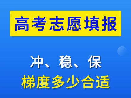 高考志愿填报之冲稳保梯度多少合适#大学 #福建高考 #2023年高考 #志愿填报