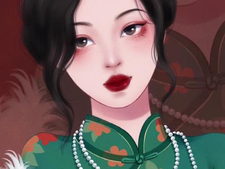 忘字心中绕,前缘尽勾销#手绘头像 #ipad绘画 #旗袍