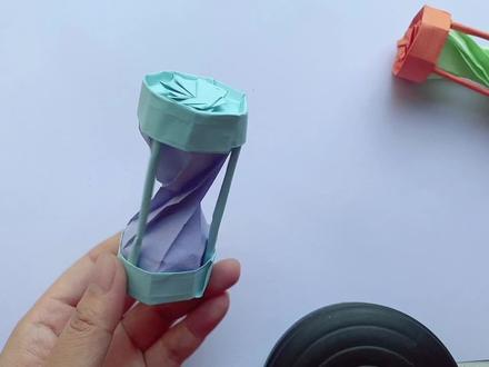 #亲子互动,时间沙漏,寓意很好,珍惜时间,珍惜当下,过后不悔 #折纸 #时间管理 #创意手工 #折纸教程 #一张纸能折出什么