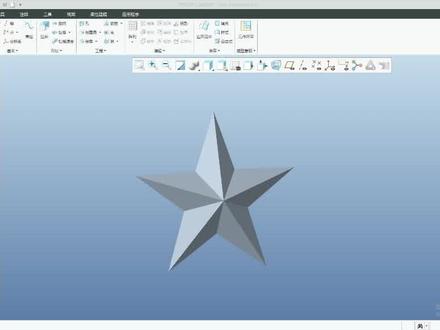 一步搞定CREO经典案例;五角星模型#creo与proe学习 #产品设计 #3d建模