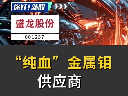 盛龙股份:“纯血”金属钼供应商