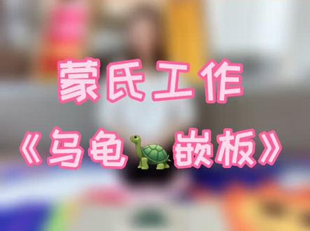 #蒙氏工作 #蒙氏教育 《乌龟嵌板》锻炼孩子的观察能力,认识乌龟的身体部位!