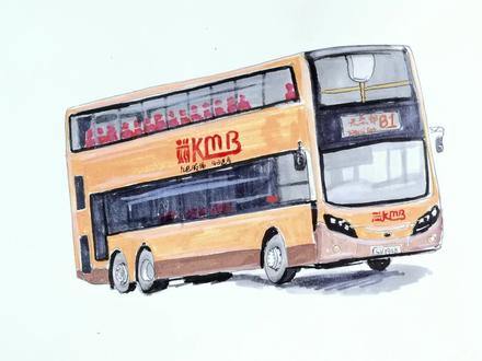 粉丝投稿的双层巴士🚌画好了!欢迎大家踊跃投稿!我们随机抽取😊 #画公交车 #双层巴士 #画公交 #儿童简笔画 #画画