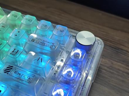 桌上看冰灯,全透亮晶晶,机械师K500F-B81使用体验#机械键盘 #客制化键盘