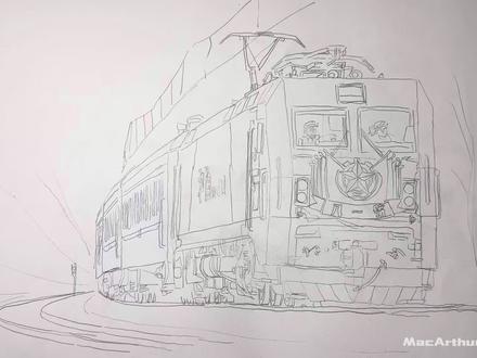 中性笔手绘HXD1C-1927八一号机车
#中国铁路 #瞎画#中性笔 #火车