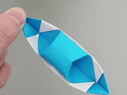 童年的乌篷船,你还知道怎么折吗? #手工折纸 #折纸教程 #折纸小船 #亲子手工