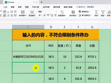 输入的内容,不符合限制条件咋办 #wps表格 #wps #wps技巧 #刷个剧泡个茶然后想干啥干啥