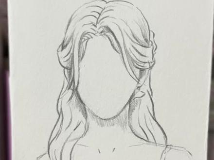 包扎公主头怎么画?零基础学素描必看#动漫#绘画#少儿素描#素描#鞠婧祎