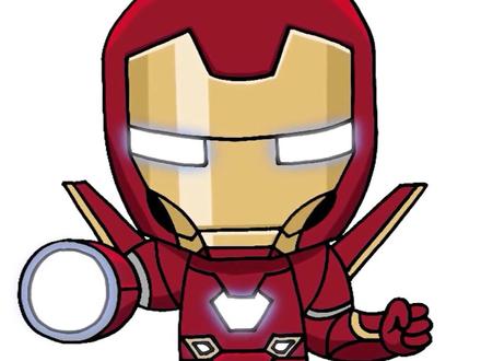 #钢铁侠 今天是钢铁侠生日,爱你三千遍#儿童简笔画