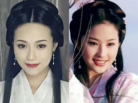王语嫣还是刘亦菲的版本让我印象最深刻呀#汉服 #汉服发型 #发型教程 #天龙八部 #刘亦菲王语嫣