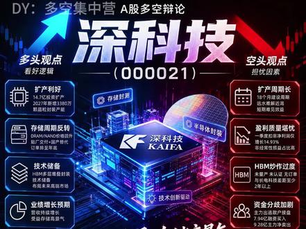 5月28日 深科技 14.7 亿扩产利好落地,深科技却连跌两天!
多头:存储周期反转 + 长鑫核心封测商,回调就是上车机会!
空头:HBM 纯概念 + 69 倍 PE+12 万散户接盘,泡沫要破了!
今天你抄底还是跑路?评论区站队!
#深科技 #存储芯片 #国产半导体 #多空集中营 #A股