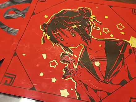 有个会画画的妈妈太爽了...! 过年给孩子画个小马宝莉福字吧~~ #小马宝莉#手绘 #比比比目鱼#过年 #歌马可换墨丙烯马克笔