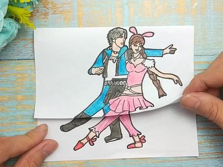 一款唐三和小舞搞笑卡通手绘,有趣学舞蹈变化,两次对比差距真大