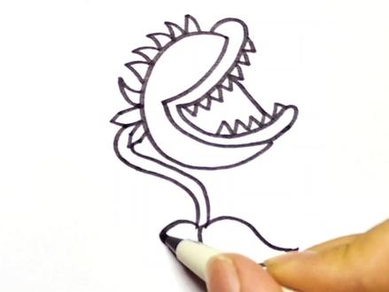 植物大战僵尸--《大嘴花》#画画 #简笔画 #植物大战僵尸 #简单易学 #手绘