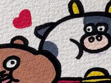 奇葩程度拉满,熊 + 奶牛乱搭贴贴,离谱又好萌我直接被拿捏✨ #画画 #解压 #牛鬼 #简笔画 #可爱