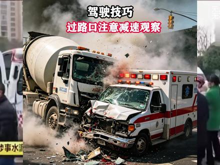过路口注意减速观察 过路口注意减速观察#交通安全 #路口行车 #交通事故 #开车技巧