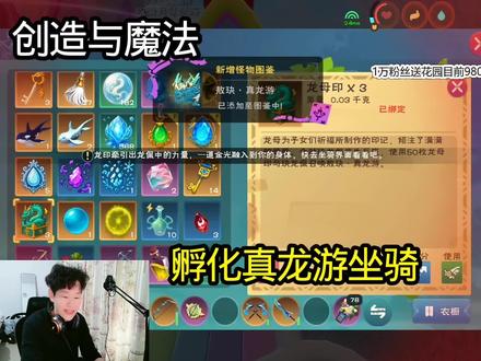 #创造与魔法 创造与魔法孵化出真龙飞啦
