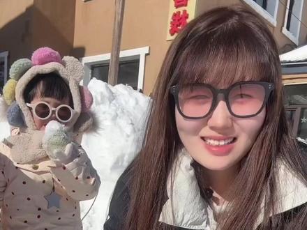 大着太阳下着雪……这就是雪乡!#旅行推荐官 #雪乡