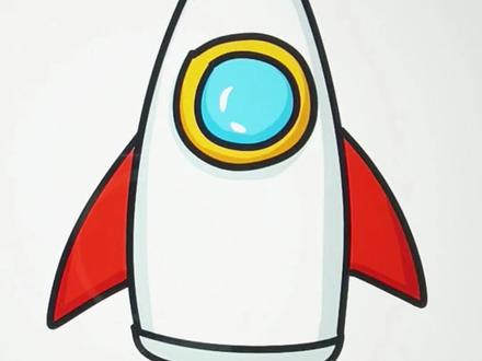 简单画火箭、立体五角星、蛋糕#简笔画#画画教程#国庆节