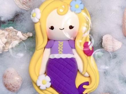 这是一只保守的美人鱼#超轻粘土 #手工 #冰箱贴