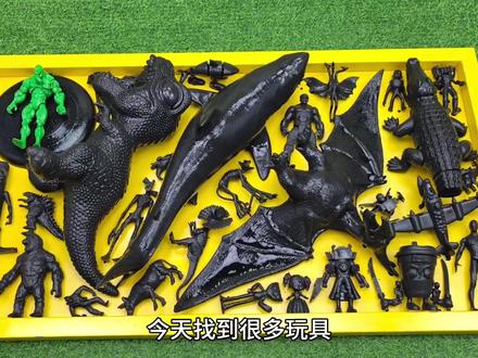 认识鲨鱼、霸王龙 #鲨鱼 #动物玩具