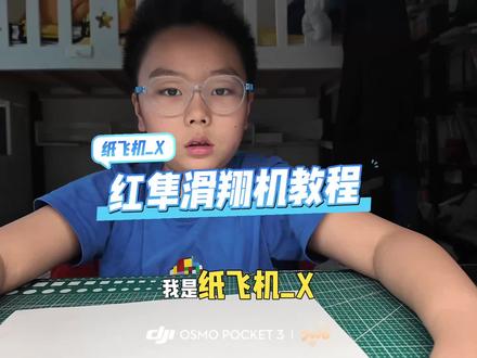 【纸飞机教程】红隼滑翔机翼展超大,逆风时竟能空中悬停!#纸飞机#纸飞机教程