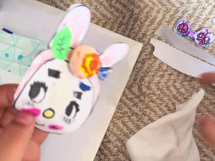 五岁小朋友做的美乐蒂化妆盲袋,真高级哈哈