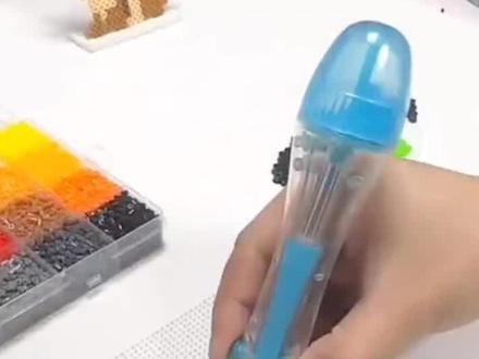 觉得镊子还有难度的小朋友,可以来试试豆笔啦#手工diy #拼豆#豆笔 #淮安 #好物推荐