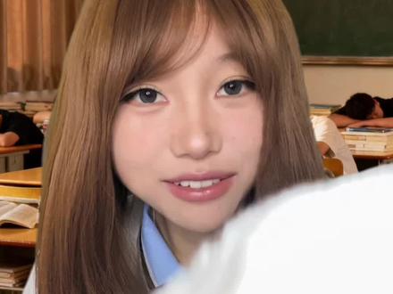 ASMR你的后桌用文具给你化妆#ASMR#助眠剧情模拟#情景模拟